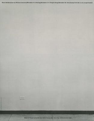 Posters depicts: blank wall with tiny type and top and bottom