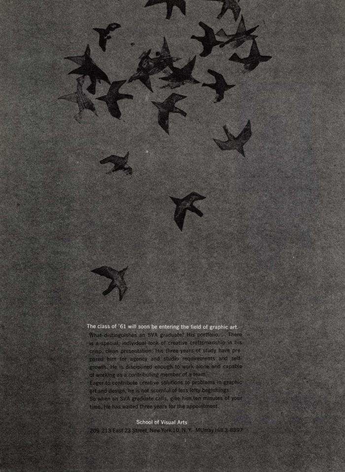 Advertisements depicts: Birds flying up. Text on the bottom.