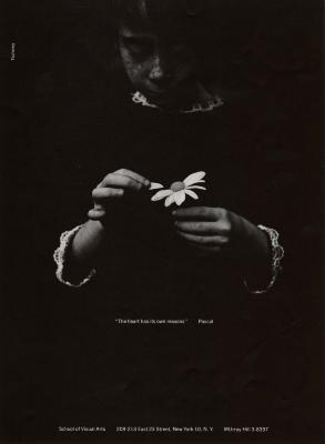 Advertisements depicts: young girl picking petal off a daisy