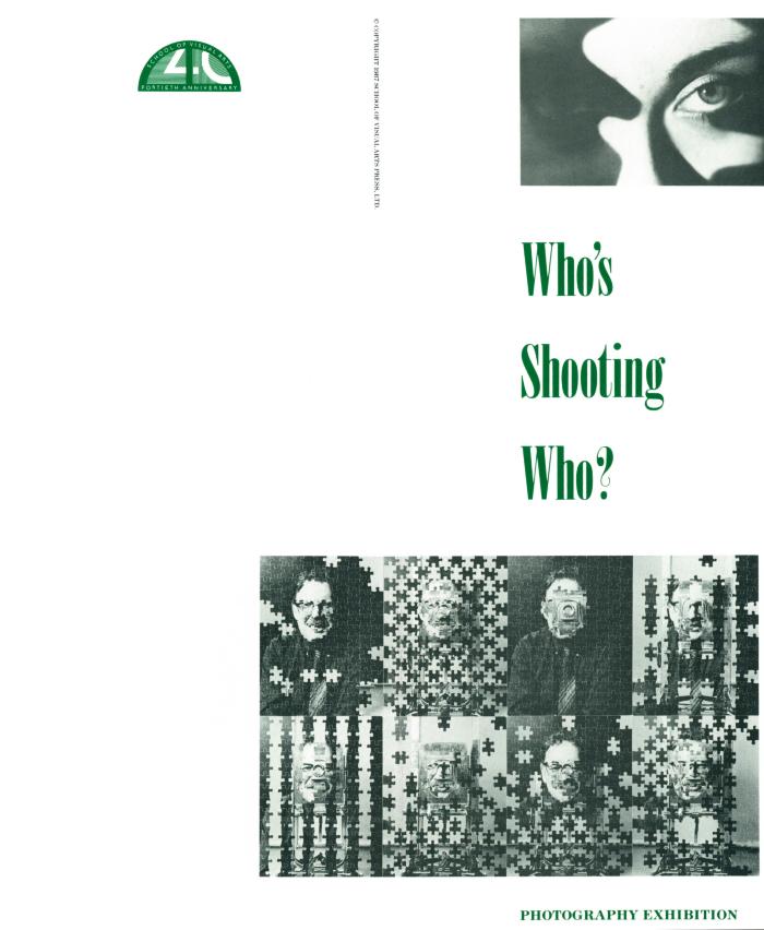 Announcements and invitations depicts: Front of exhibition announcement