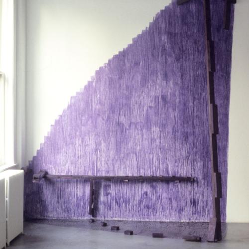 Photographic Materials depicts: color slide of artworks installed in a gallery