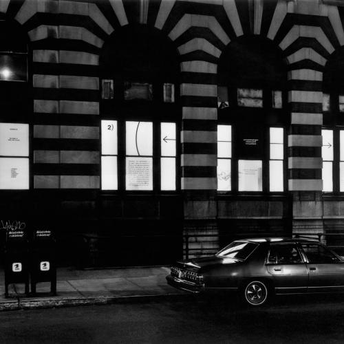 Photographic Materials depicts: black and white photographic print of the exterior of gallery