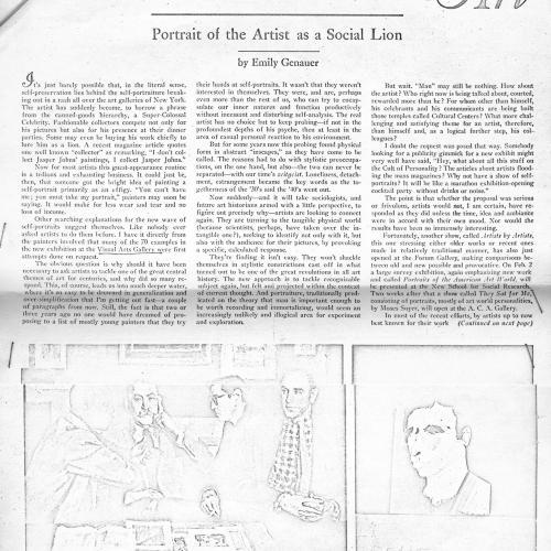 Clippings/Tearsheets depicts: Photocopy of review in the New York Herald Tribune 
