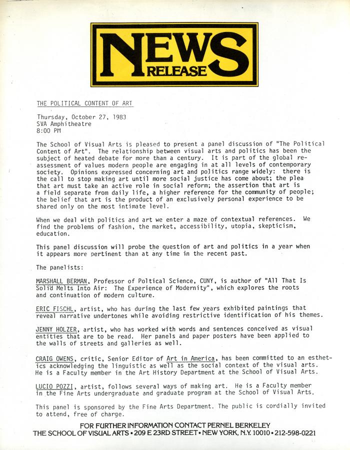 Press Releases depicts: typed press release