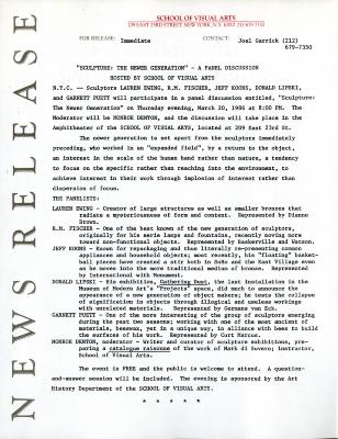 Press Releases depicts: typed description of the event