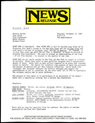 Press Releases depicts: typed description of event