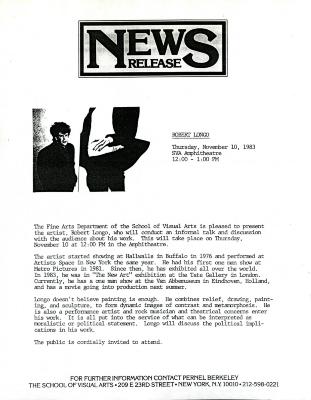 Press Releases depicts: typed description of event