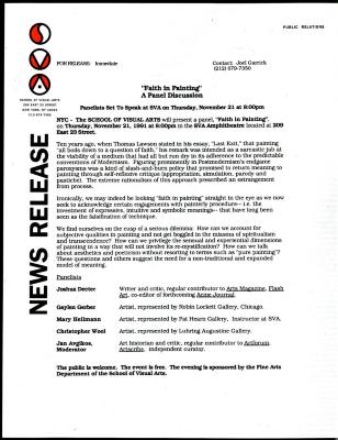 Press Releases depicts: typed description of event