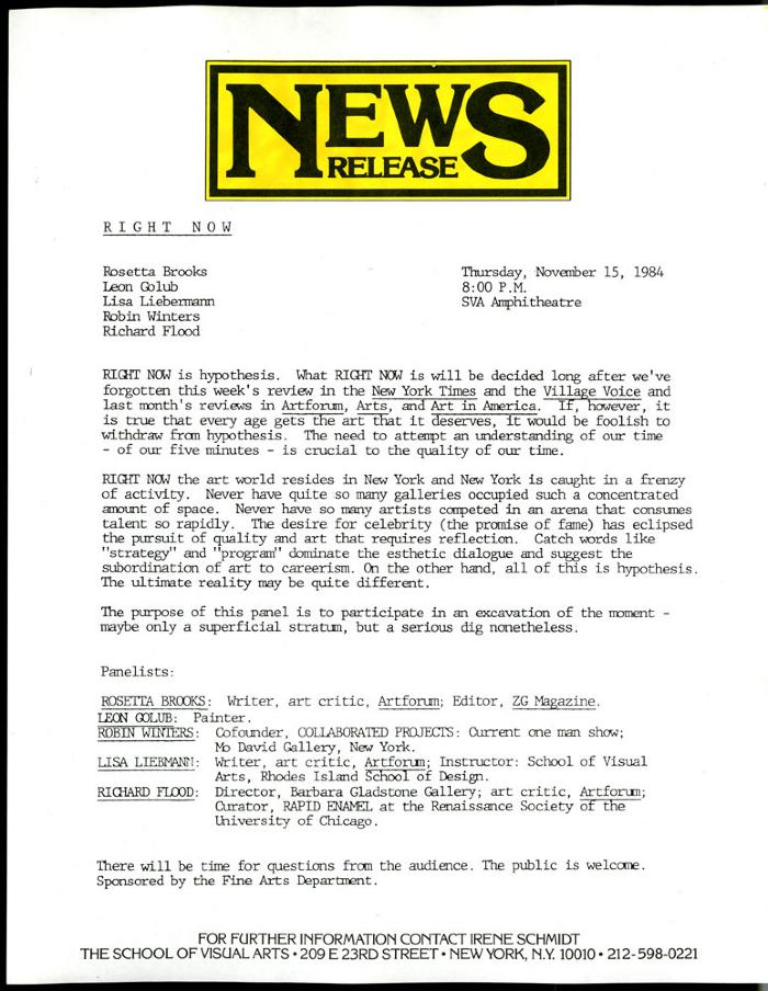 Press Releases depicts: typed description of event