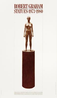 Posters depicts: Female nude statue on pillar with exhibition title above and details below